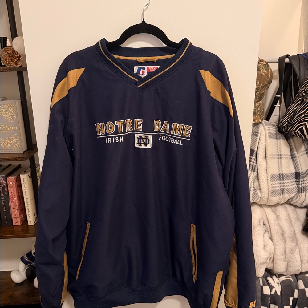 Notre Dame Navy & Gold Pullover Football Sweater